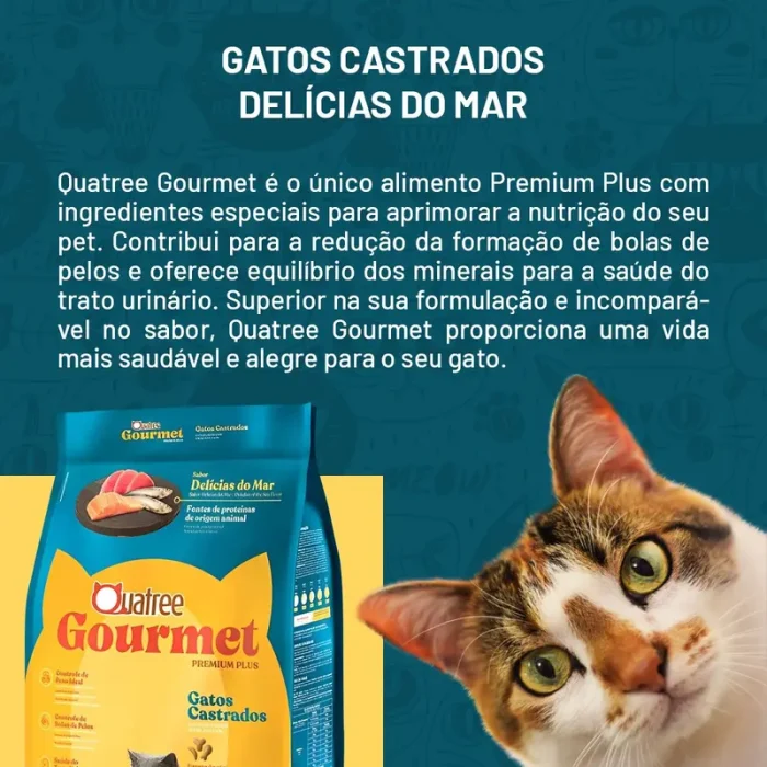 Quatree Gourmet Gato Castrado Delícias do Mar 10,1Kg