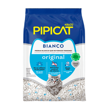 Areia Higiênica Pipicat Bianco 1,8kg