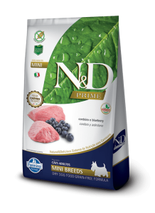 Ração N&D Prime Cordeiro e Blueberry Mini Breeds Adulto 10,1kg