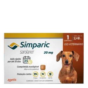 Simparic 20mg para Cães de 5,1 a 10kg