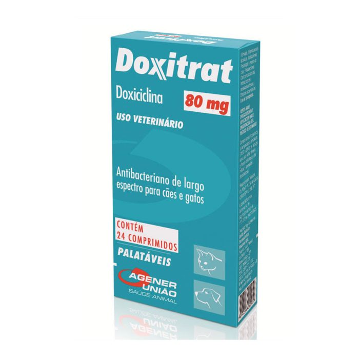 Doxitrat 80mg 24 Comprimidos – Solução para a Saúde de Cães e Gatos