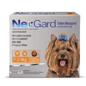 Nexgard para Cães de 2 a 4kg 3 comprimidos