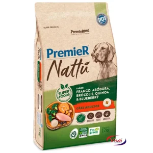 Ração Premier Nattu Cães Adultos Abóbora 12kg