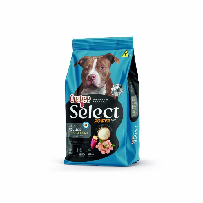 Ração Quatree Select Power para Cães Adultos Médios e Grandes 15kg - Frango, Arroz e Batata-Doce
